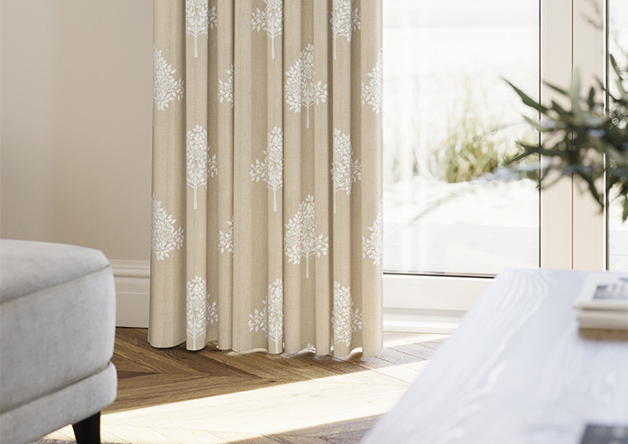 William Morris At Home Marigold Tree Embroidery, Chalk - Made to Measure Curtains - Image 5